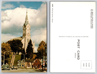 #ad St Marys Catholic Church Eau Claire WI Postcard $4.89