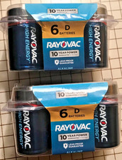 12 Rayovac High Energy Alkaline D Cell Batteries exp 2-2029 LOWEST-PRICE