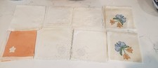 Vintage Embroidered Handkerchiefs - Lot Of 8