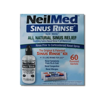 NeilMed Sinus Rinse Original Kit Squeeze Bottle - 60 Sachets