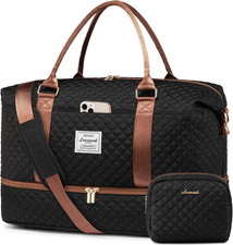 Travel Duffle Bag,Weekender Bags for Women with Shoe Compartment Carry on Overni