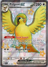 Pidgeot ex 221/091 SV: Paldean Fates Holo Shiny Ultra Rare NM