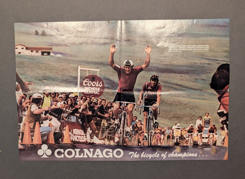 Vintage COLNAGO Poster - Coors Classic - 1980's - Bike Bicycle Racing
