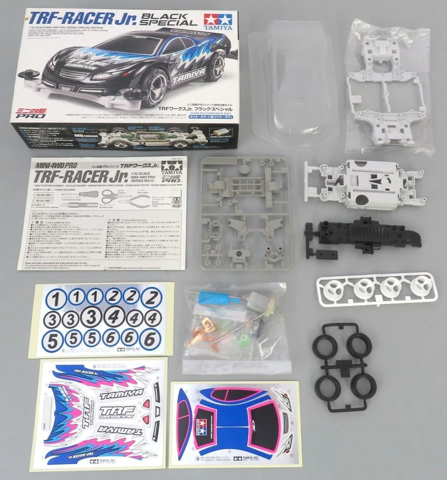 TRF Works Jr. Black Special MS Chassis Mini 4WD PRO Series Plastic Model 1/32 - Image 2 of 2