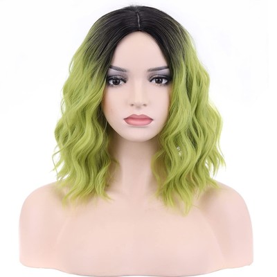 Wavy Wig for Women Dark Roots 14 in Heat Resistant Synthetic Upgrade