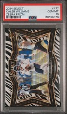 💥 2024 Select Caleb Williams Zebra Prizm Field Level PSA 10 SSP Bears Pop 6! 💥