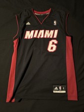 adidas NBA Miami Heat LeBron James #6 Jersey Black Size S Basketball