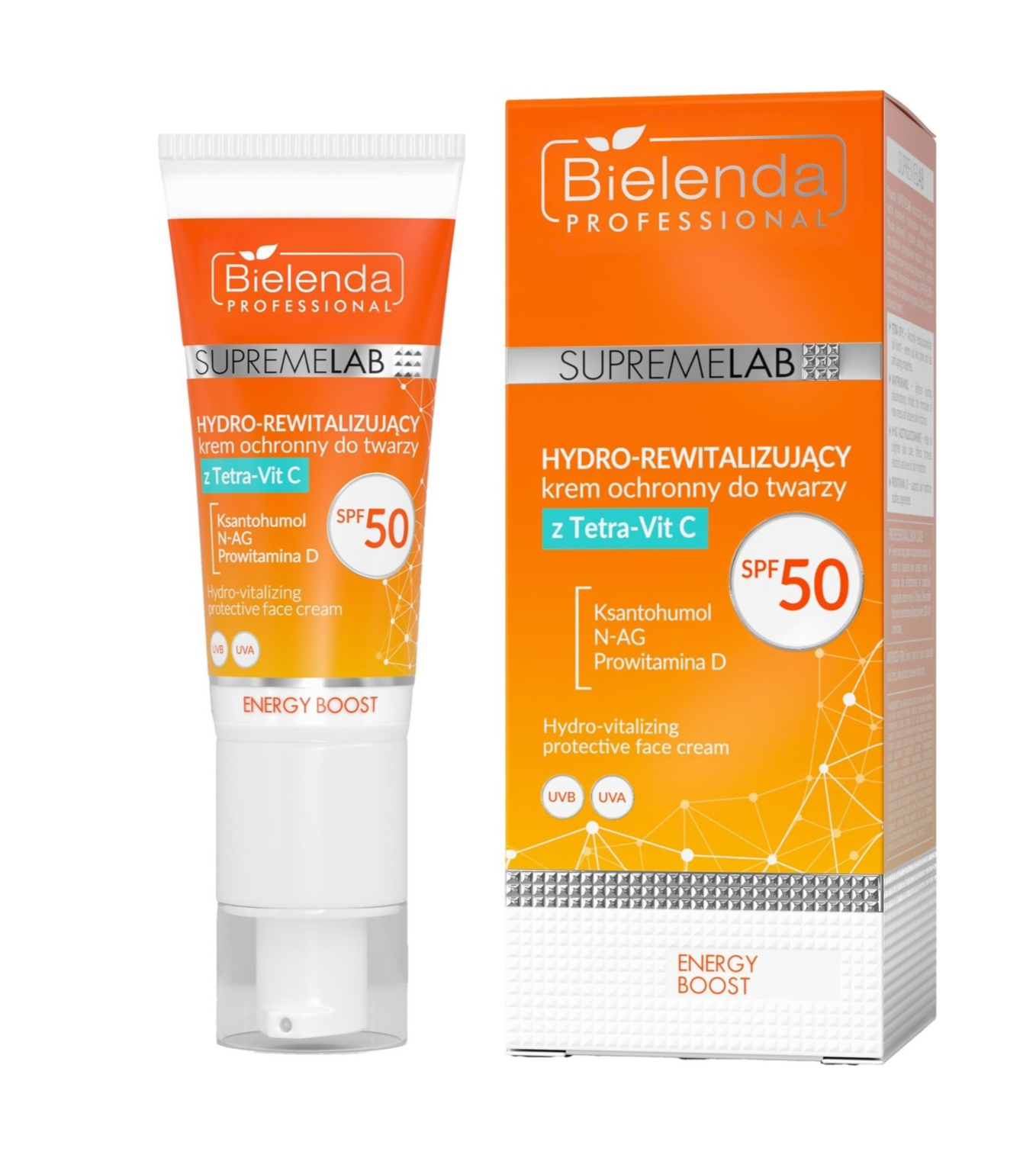 Bielenda Professional Supremelab Energy Boost Moisturising Face Cream With Vitamin C Spf 50 40 Ml - Image 2