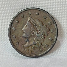 1836 Large Cent Coronet Head