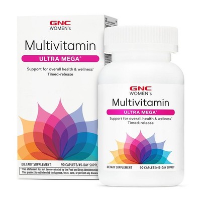 GNC Damen Multivitamin ULTRA MEGA, Unterstützung für allgemeine Gesundheit & Wellness, 90