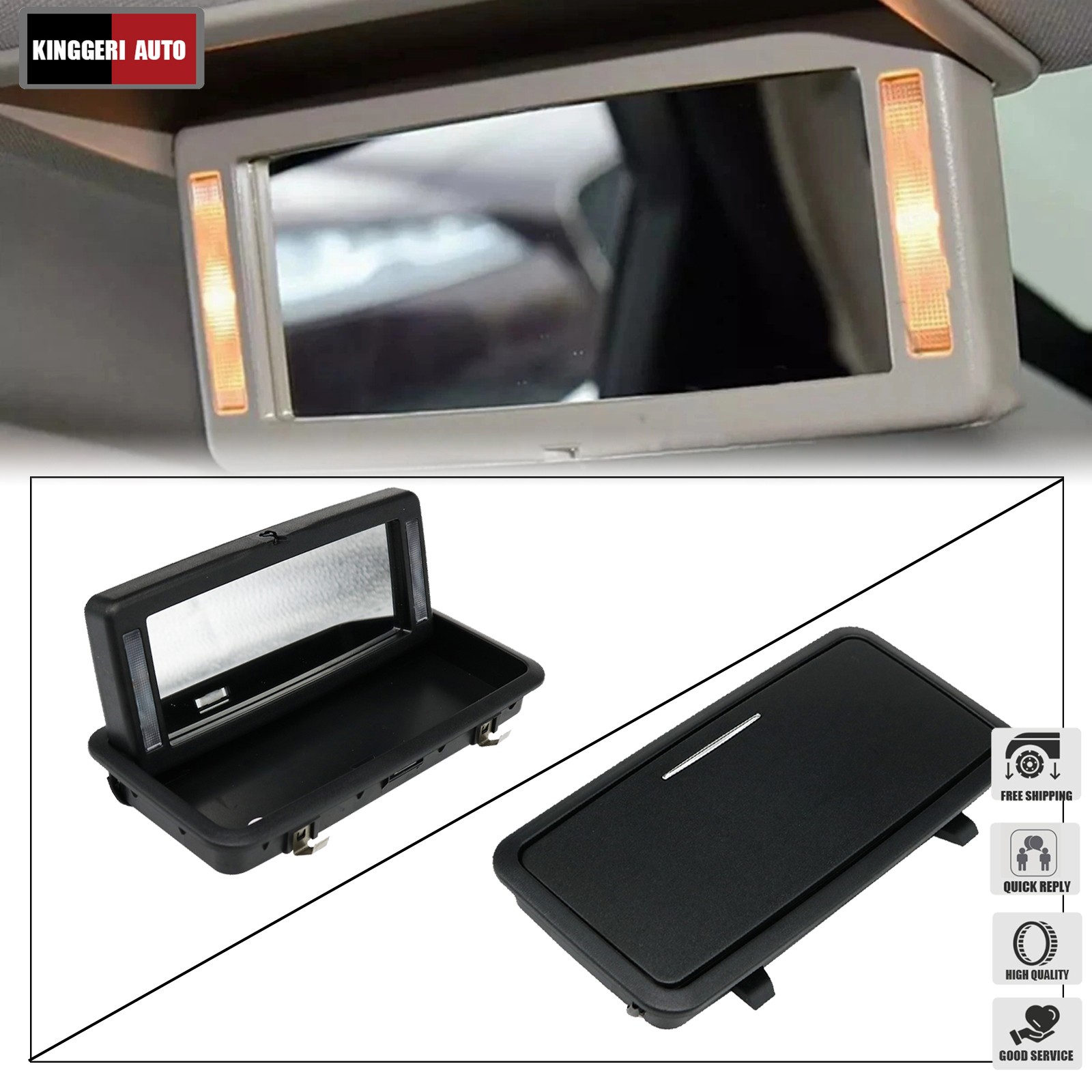 Rear Row Vanity Mirror Makeup Mirror W/Light For Jaguar XJ 2010-2019 C2D19845PVJ