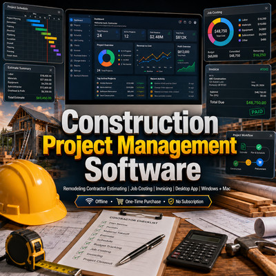 Construction Project Management Software Contractor Estimating Job Cost Win Mac