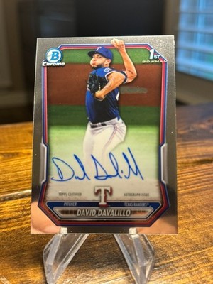 2026 BOWMAN 1ST DAVID DAVALILLO ON CARD AUTO ROOKIE CARD #CPA-DDA TEXAS RANGERS