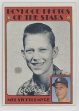 1972 Topps Boyhood Photos of the Stars Mel Stottlemyre #492 0nr3