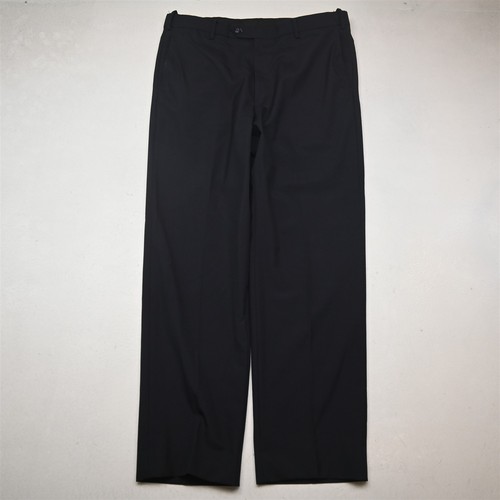 Ascott Browne 36x30 Navy Blue Wool Flat Front Expander Waist Dress Mens Pants