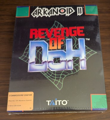 NEW Arkanoid II Revenge of DOH 1989 Taito Commodore 64 Big Box