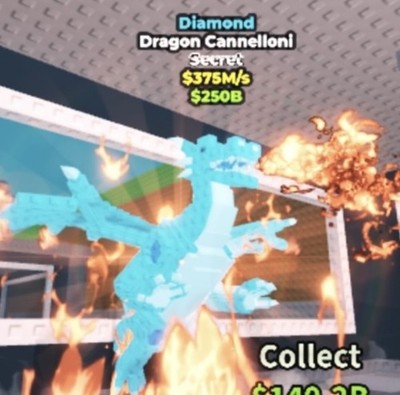 Diamond Dragon Cannelloni 375M Steal a Brainrot Secret Selten Top Preis
