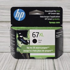 HP 67XL Original Black Ink New Genuine Cartridge EXP. Oct 2023 NEW SEALED