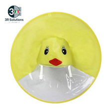 Cute Waterproof Cartoon Duck Kids Raincoat UFO B