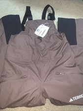 Adidas Terrex Multi Layer Insulated Climaproof Bib Brown Pants JM3043, Women s S