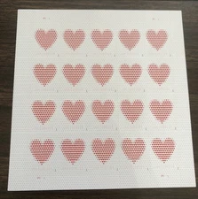 20 USPS FIRST CLASS LETTER STAMPS LOVE HEARTS STAMPS MNH 2020 PANE - WEDDING
