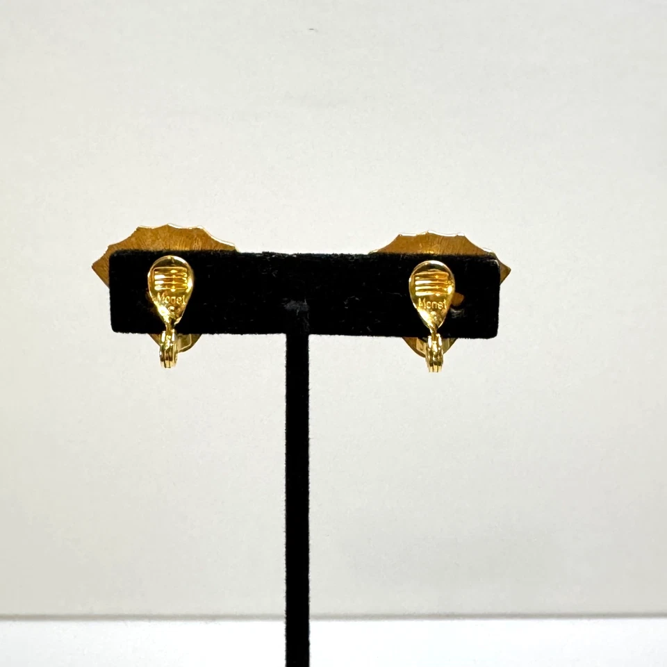 Pendientes Clip Monet Vintage Diseño Abanico Tono Dorado Foto 4 de 4