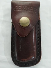 Gerber Leather Sheath, 4 inches, vintage, Small folder