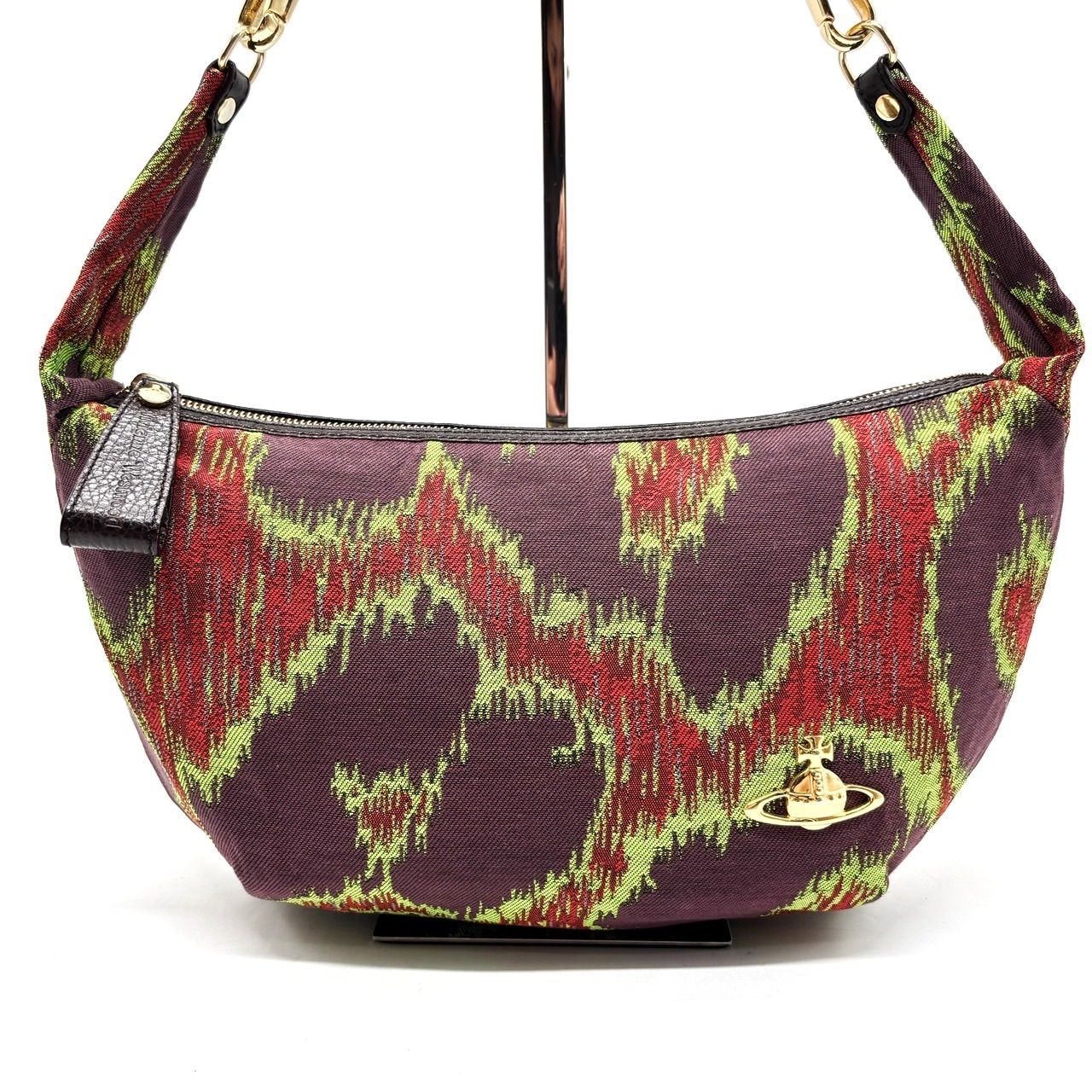 Vivienne Westwood Squiggle Silver Orb Shoulder Bag Multi-Color Nylon Unisex image 2