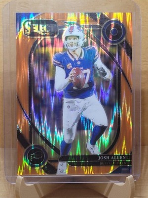 2024 Panini Select - Club Level Josh Allen #225 Orange Shock Prizm /399