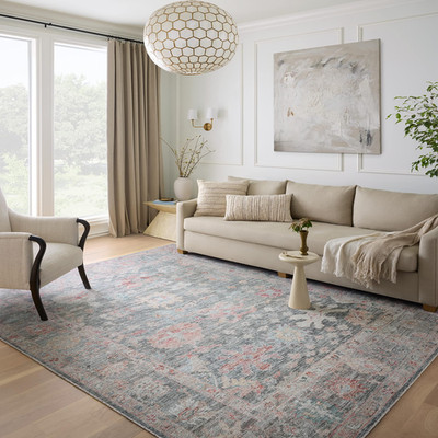 Loloi Elysium Collection Ely-02 Graphite/Multi 2-0 X 5-0 Accent Rug