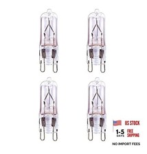 Satco S4621/04 G9 Double Loop Halogen Light Bulb, 35 Watts, Clear, 4-Pack