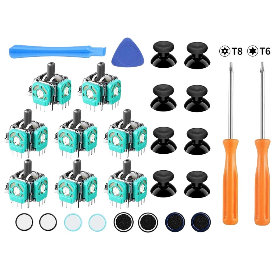 Naalog Stick Xbox One Controller Analog Stick Replacement Kit with 8 Thumbsticks ...