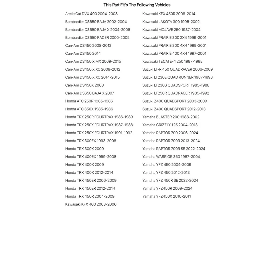 Juego de removedor de cojinetes de eje Tusk ATV 40 mm para HONDA ATC 250R 1985-1986 Foto 2 de 3