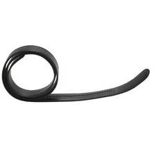 Luxury Men's Leather Automatic Ribbon Waist Strap Belt Without Buckle Black T8H6