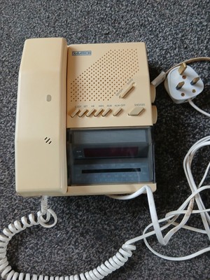 Sehr frühe 70er/80er Jahre Funkuhr Wecker Telefon von Dialatron Deutsches Nachkriegstelefon