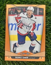 2024-25   24-25 O-PEE-CHEE OPC  RASMUS SANDIN 11/25 ORANGE PARALLEL#150 CAPITALS