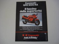 advertising Pubblicità 1985 MOTO KAWASAKI GPZ 1000 RX