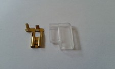 NON INSULATED 6.3mm RIGHT ANGLE FLAG SPADE BRASS TERMINAL CONNECTORS FEMALE x 10