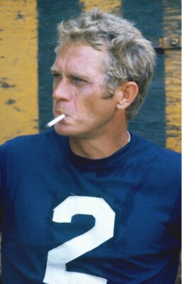did steve mcqueen smoke cigarettes STEVE MCQUEEN PHOTO 24x36 inch Poster SMOKING CIGARETTE IN SPORT SHIRT