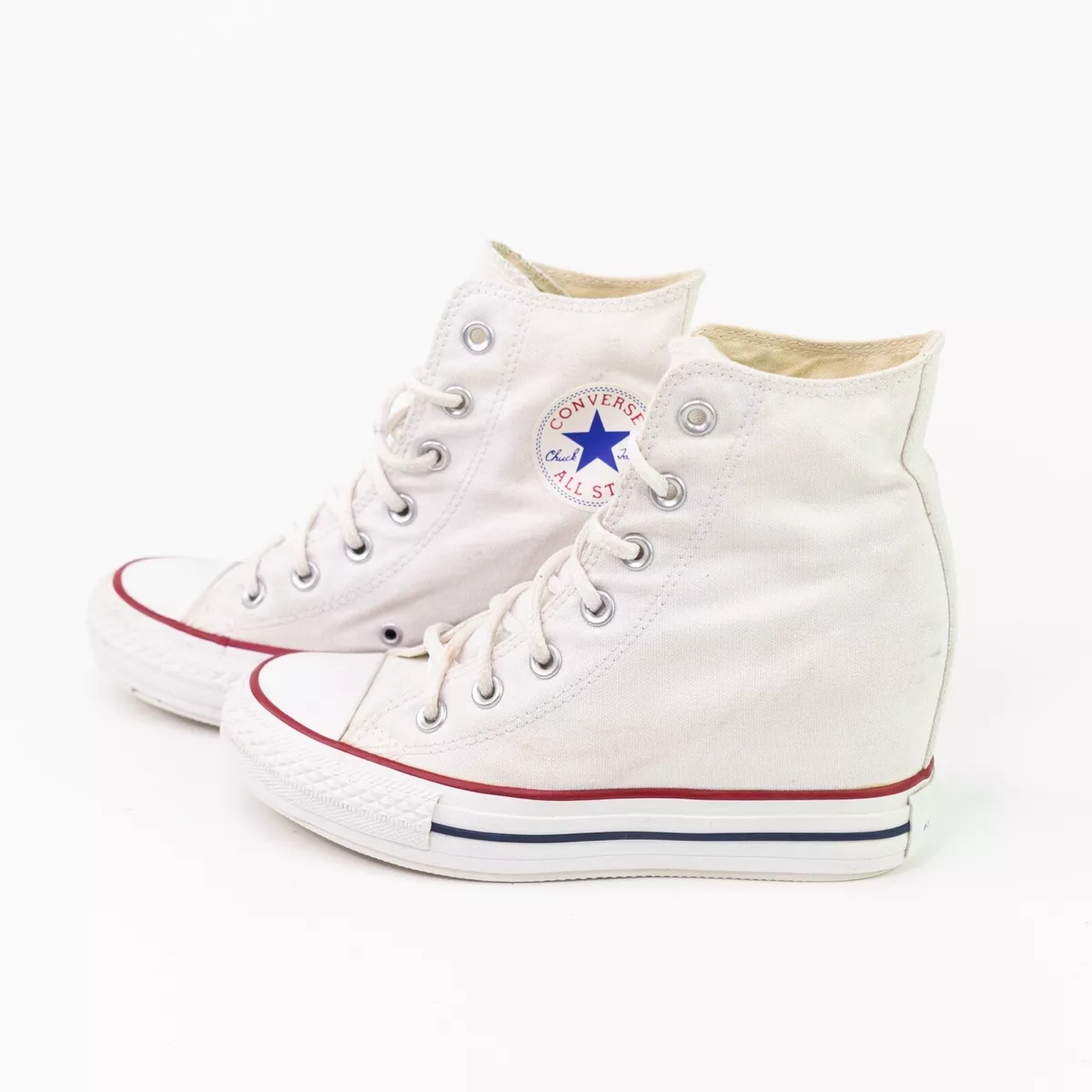 Converse Chuck Taylor All Star Platform Hidden Wedge Hi White | eBay