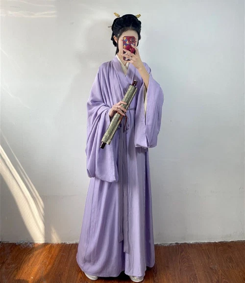 Elegant Hanfu Women Chinese Traditional Hanfu Clothing Green Red Pink Black Prop - Image 4 of 4