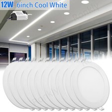 10Pack 6Inch LED Ceiling Lights Ultra-Thin Recessed Retrofits Kit 6000K Daylight