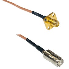 RG316 RP-SMA Female Flange to MINI UHF FEMALE RF Cable Rapid-SHIP LOT