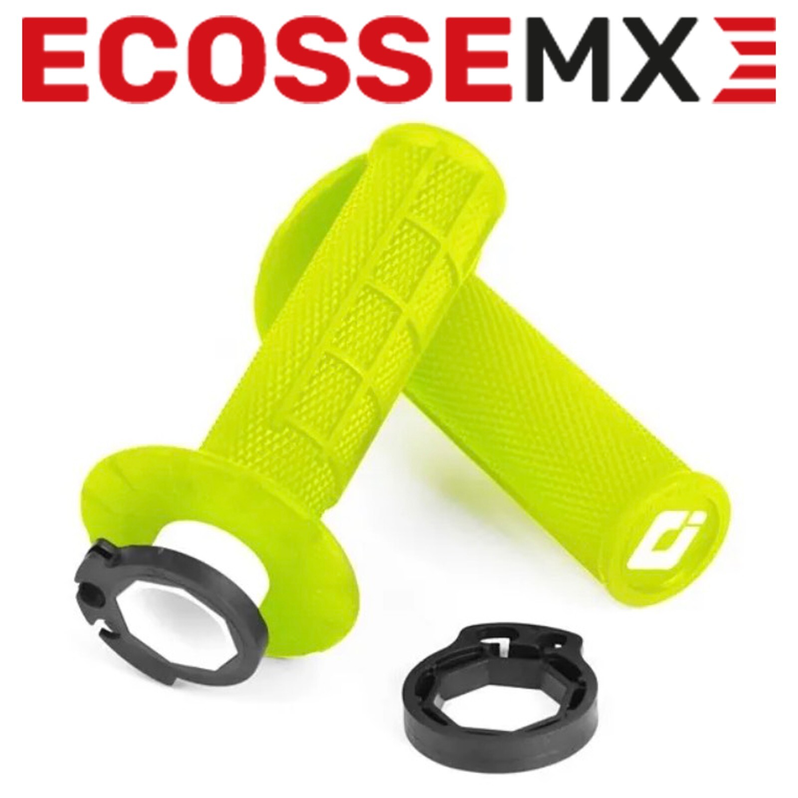 ODI Lock On GRIPS Half Waffle YELLOW MX Motocross Enduro Grips 2 Stroke 4 Stroke