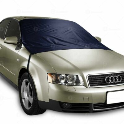 Zone Tech Car Windshield Snow Frost Protector Cover Shield with Hubcap Straps