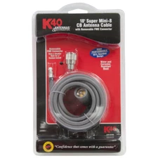 K40 K4018FME 18' Super Mini-8 CB Antenna Cable w/ Removable FME Connector