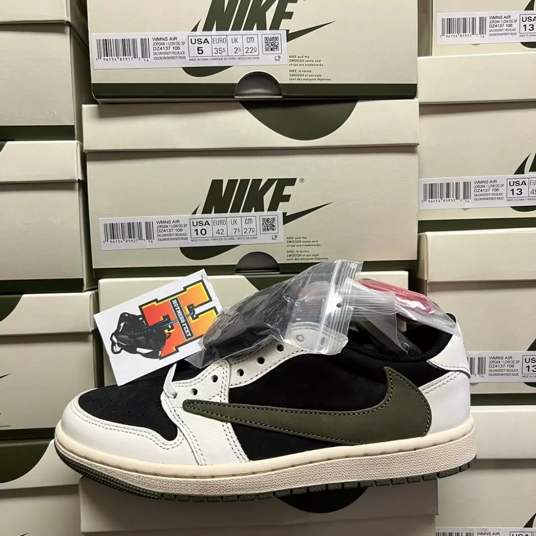 Travis Scott x Air Jordan 1 Retro Low OG 'Olive' DZ4137-106