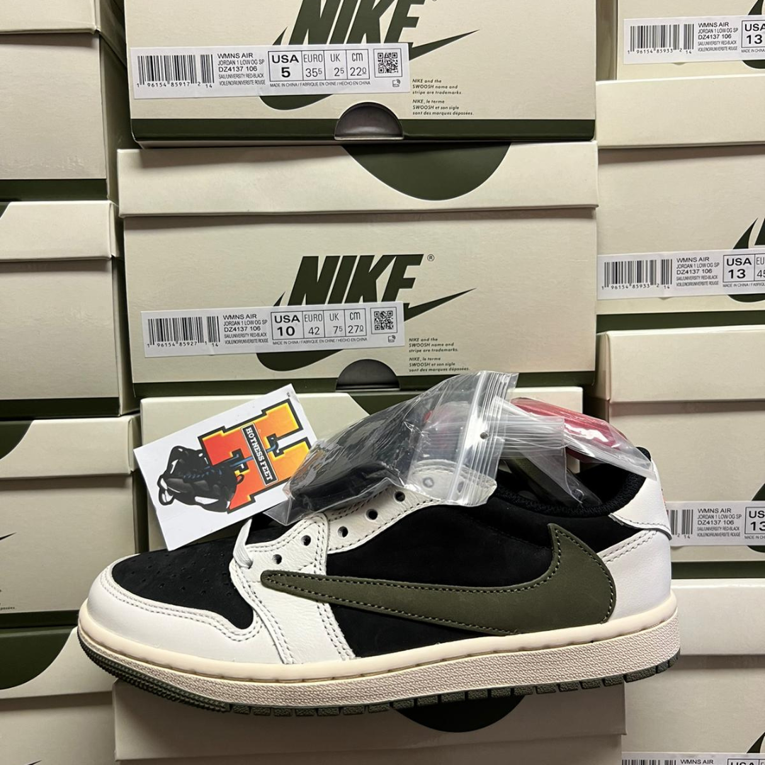 Air Jordan 1 Retro Low OG SP Travis Scott Olive (Women&#039;s) DZ4137-106 | eBay