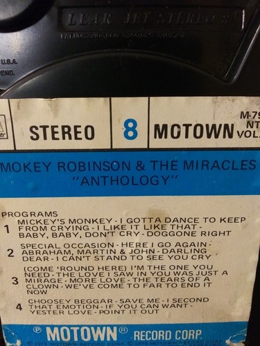 Smokey Robinson & The Miracles "Anthology" 8 track tape new splice - Picture 3 of 5