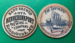 2 SHIPYARD KENNEBUNKPORT BREWING COMPANY MAINE NAUTICAL SAILBOAT BEER COASTERS